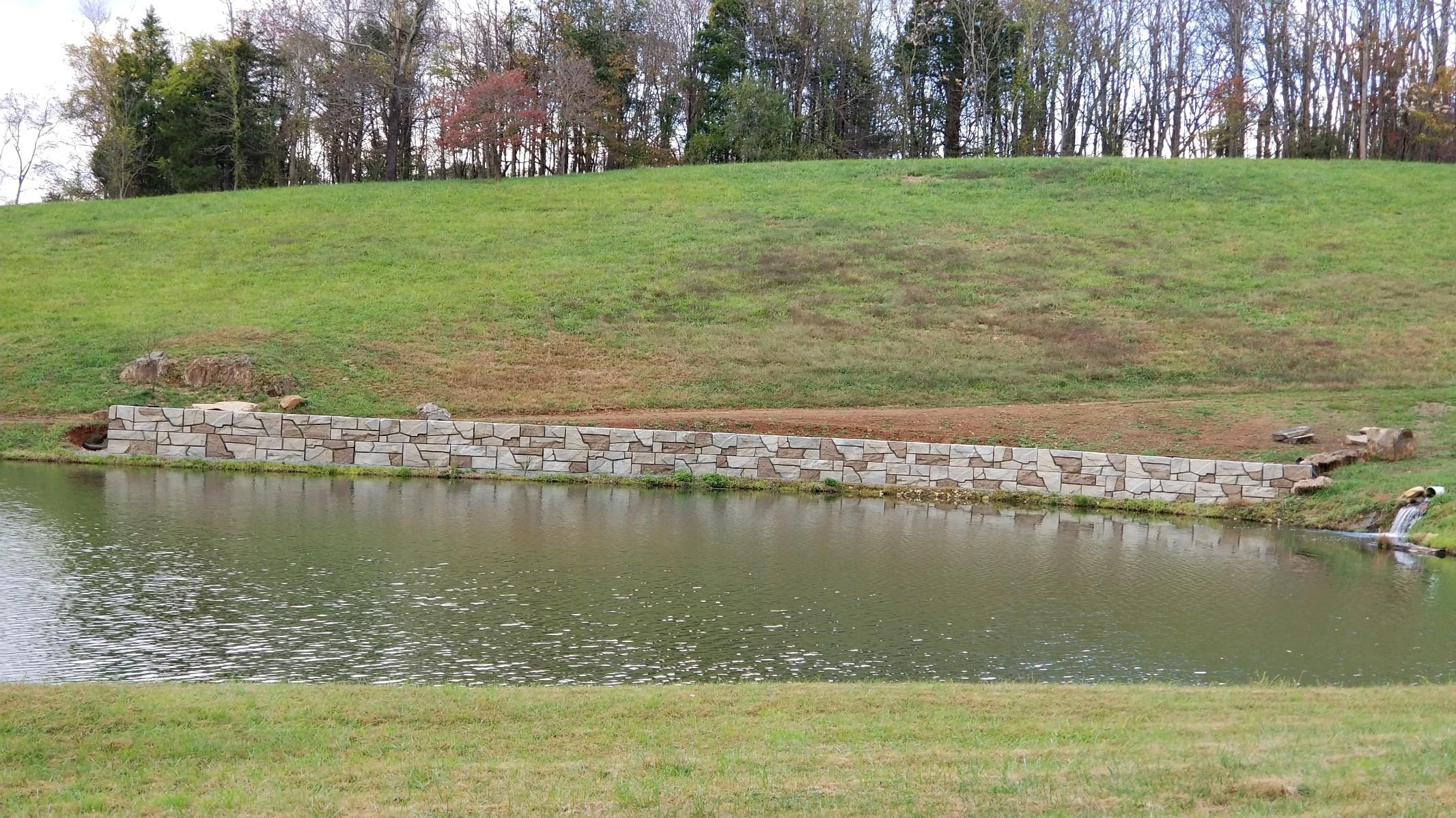 VertiBlock Retaining Wall on Pond